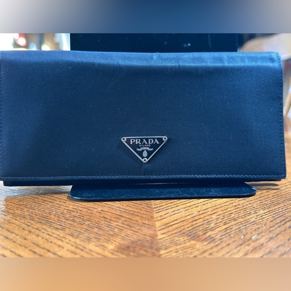Prada, black nylon and leather, long wallet - Picture 1 of 10